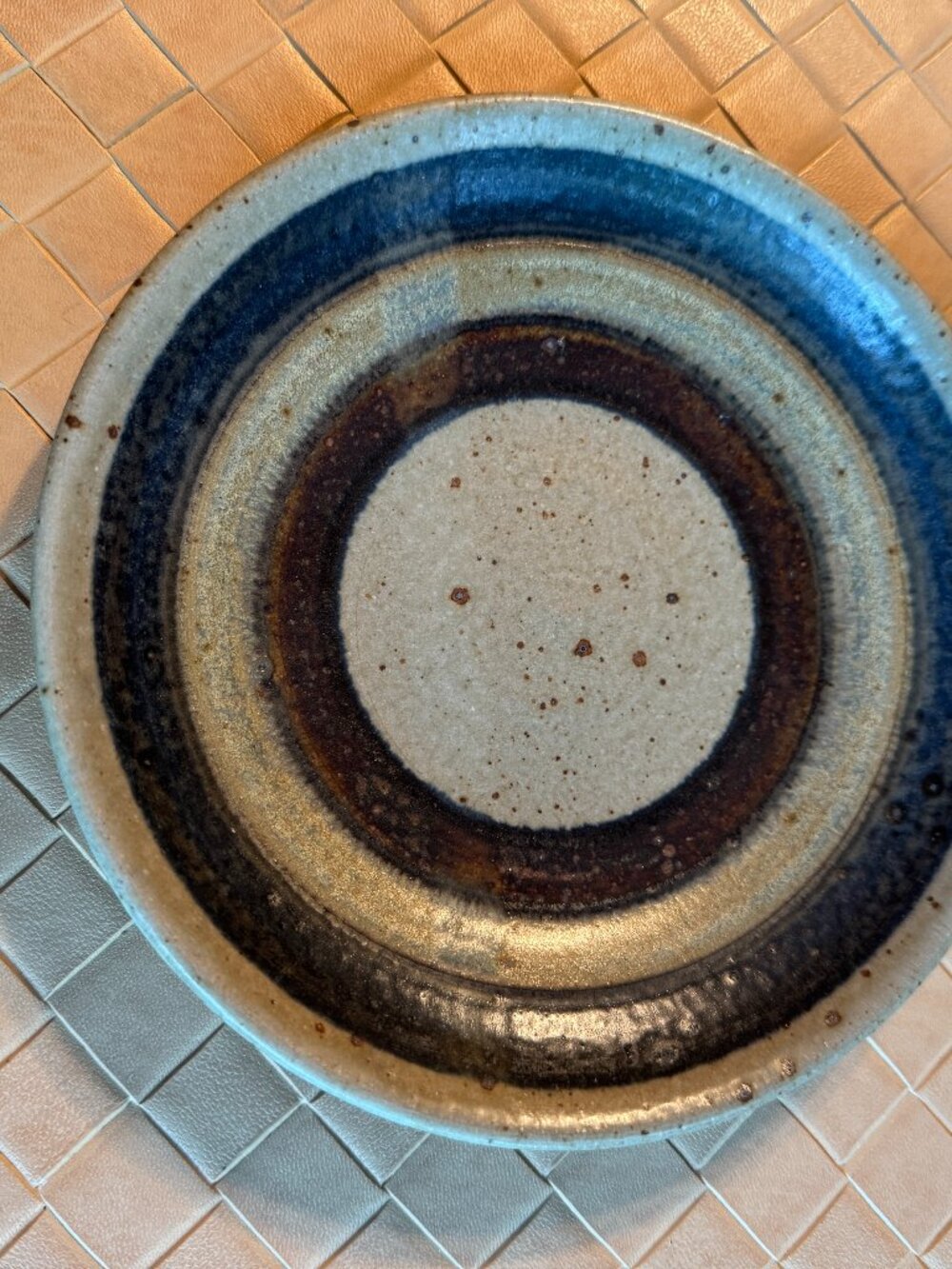 Zappa Pottery Bread & Butter Plate Handmade Stoneware 7 " Brown/Tan Signed